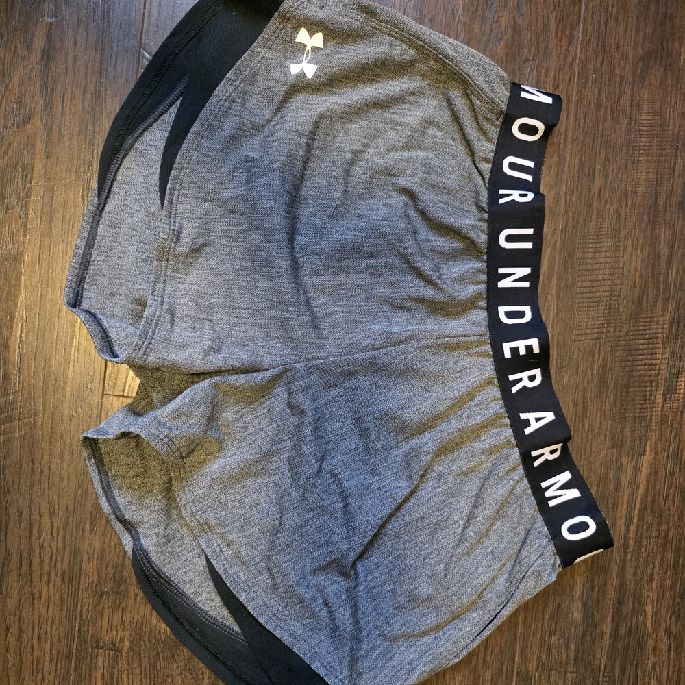 Under Armour Women's Gray and Black Shorts
